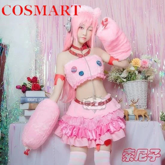 COSMART Anime Supersonico Sonico Pink Sweet Lovely Uniform Cosplay Costume Halloween Carnival Party Role Play Outfit For Women
COSMART Anime Supersonico Sonico Pink Sweet Lovely Uniform Cosplay Costume Halloween Carnival Party Role Play Outfit For Women