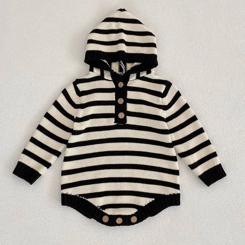 Spring Autumn Baby Girls Boys Knitting Clothes Toddler Baby Girls Boys Stripe Hooded Knitting Bodysuits Baby Girls Jumpsuit
Spring Autumn Baby Girls Boys Knitting Clothes Toddler Baby Girls Boys Stripe Hooded Knitting Bodysuits Baby Girls Jumpsuit