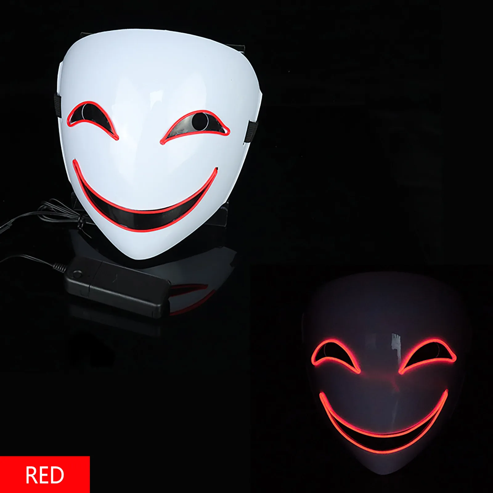 

Halloween Neon Led Purge Mask Masque Masquerade Party Masks Light Grow In The Dark Horror Mask Glowing Masker