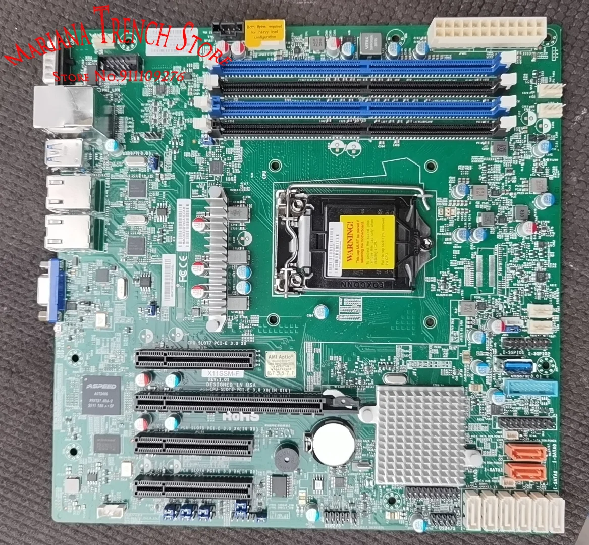 

X11SSM-F for Supermicro MicroATX Motherboard LGA1151 E3-1200 v6/v5 7th/6th Gen. Core i3 Series 8 SATA3 (6Gbps) IPMI 2.0