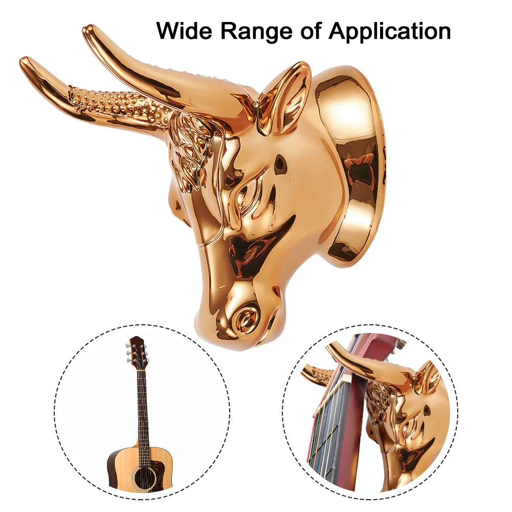 Guitar Wall Hanger Professionals Stand Wall Mounted Accessories Art Bass Bull Head For Ukulele Instrument Display
Guitar Wall Hanger Professionals Stand Wall Mounted Accessories Art Bass Bull Head For Ukulele Instrument Display