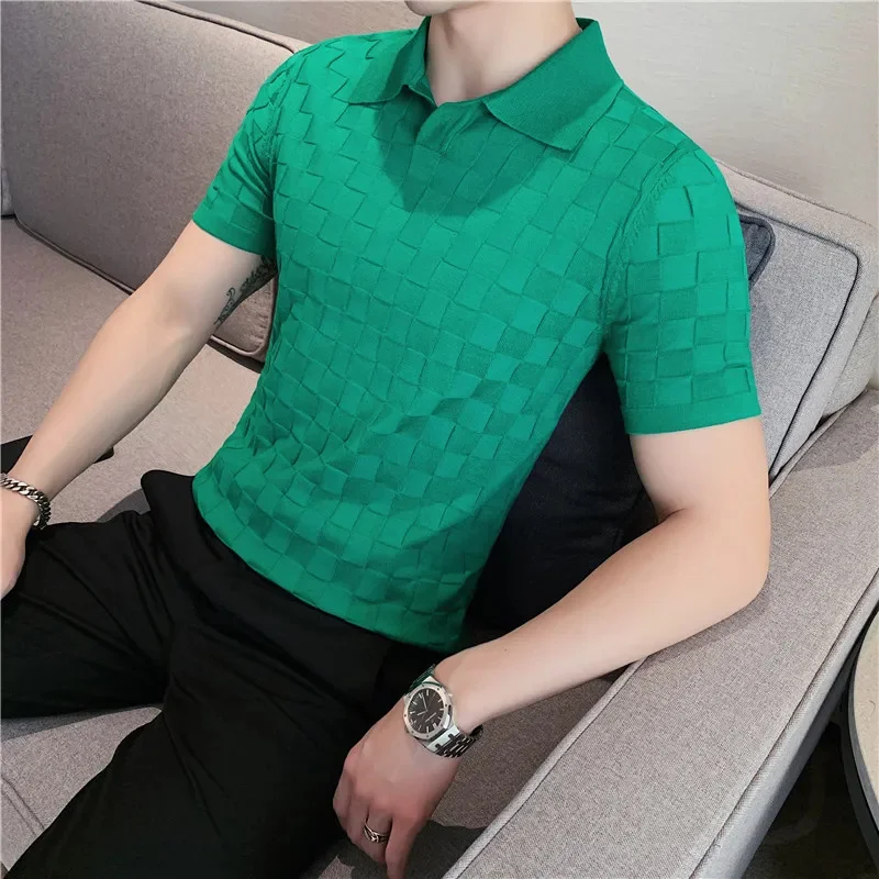 2023 High Quality Turn Down Neck Knitted Polo Shirt Men Short Sleeve Summer New Fashion Mens Casual Polos Slim Fit POLO Q10
2023 High Quality Turn Down Neck Knitted Polo Shirt Men Short Sleeve Summer New Fashion Mens Casual Polos Slim Fit POLO Q10
