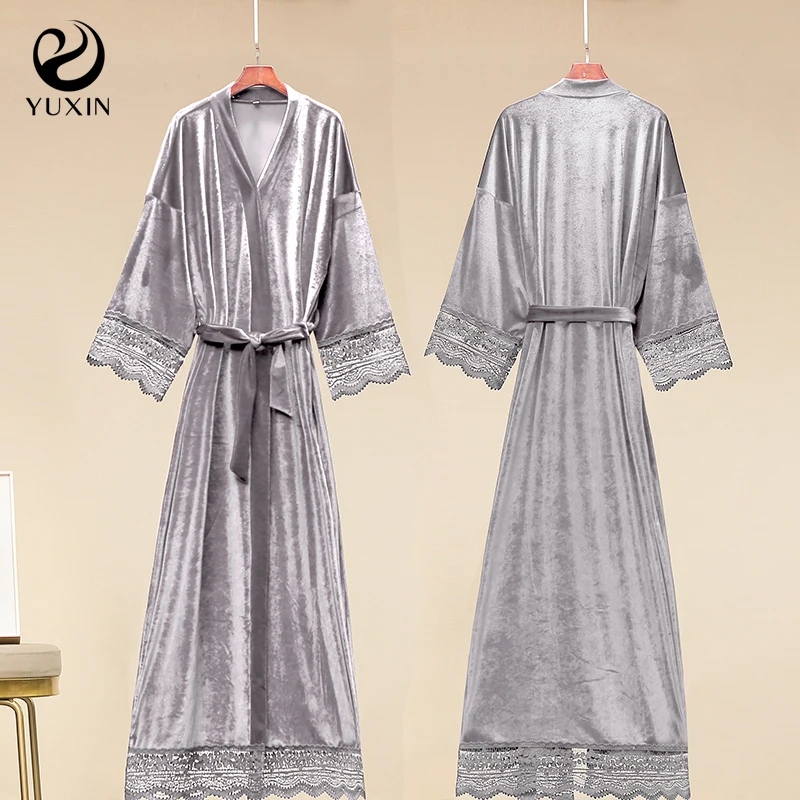 Long Velvet Robes Winter Women Sleepwear Bridesmaid Robe For Lady Bathrobes For Women Wedding Bride Robe Bride Maid Dresses
Long Velvet Robes Winter Women Sleepwear Bridesmaid Robe For Lady Bathrobes For Women Wedding Bride Robe Bride Maid Dresses