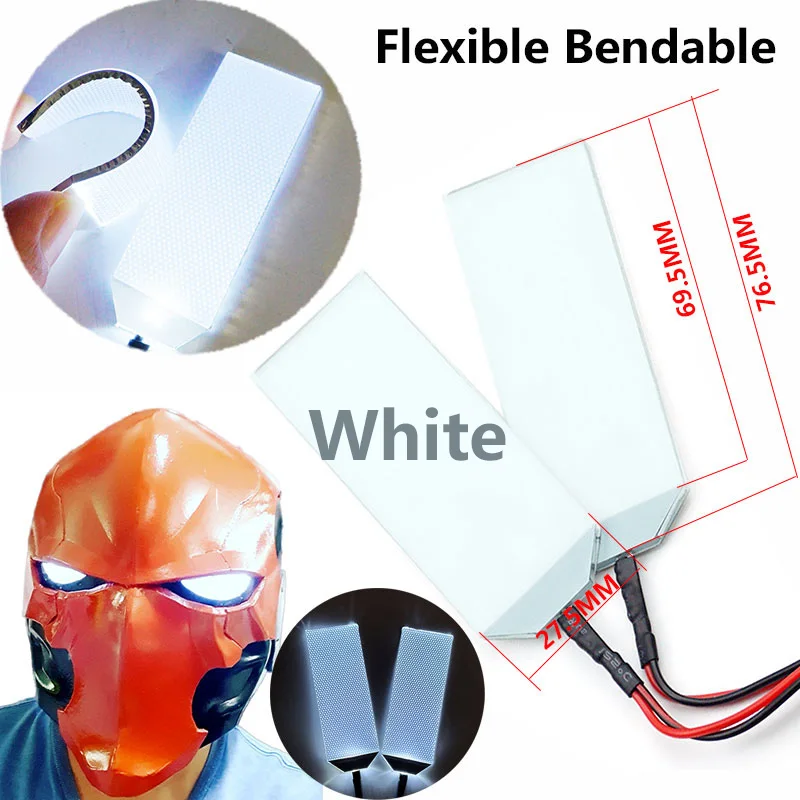 

White Flexible Glow Eyes Kits for Tony Stark Helmet Mask Eye Light Halloween Cosplay Accessories Touch Switch Remote Control Set