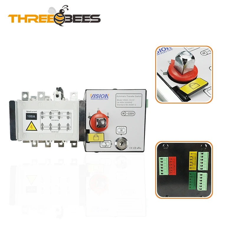 Factory Supply ATS 160A Generator Automatic Changeover Switch 20A 40A 63A 80A 100A 125A 250A 300A 400A ATS
Factory Supply ATS 160A Generator Automatic Changeover Switch 20A 40A 63A 80A 100A 125A 250A 300A 400A ATS