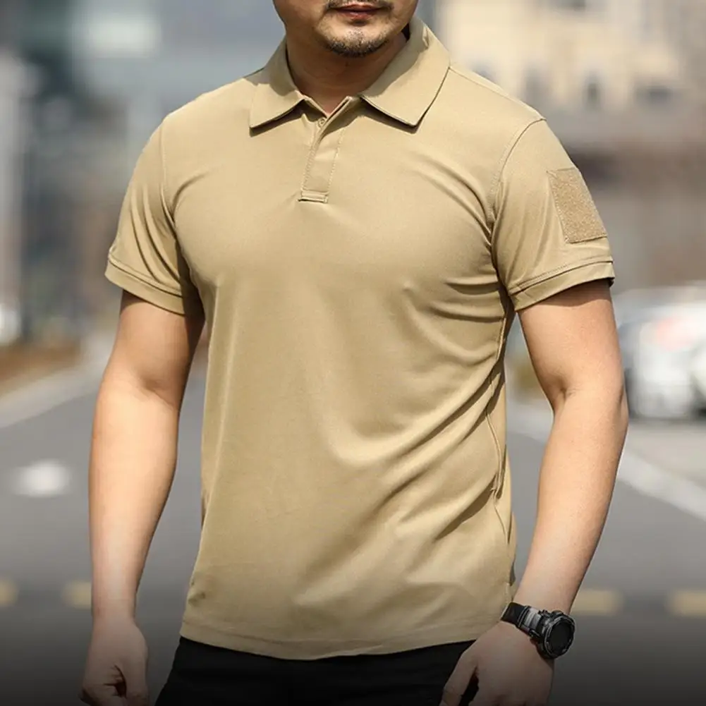 Men Short Sleeve Shirt Men's Quick-drying Outdoor Fitness Shirt With Turn-down Collar Short Sleeves Breathable Solid For Summer
Men Short Sleeve Shirt Men's Quick-drying Outdoor Fitness Shirt With Turn-down Collar Short Sleeves Breathable Solid For Summer