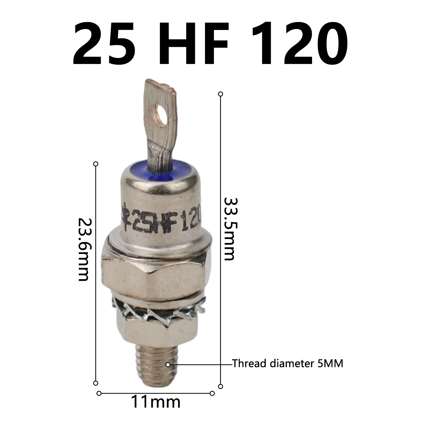 1Pc Rectifier Diode 85A/40A/25A 1200V Positive Cathode/Negative Anode Stud Mount Diode Rectifier 25HF 120 25HFR 120 40HF 120
1Pc Rectifier Diode 85A/40A/25A 1200V Positive Cathode/Negative Anode Stud Mount Diode Rectifier 25HF 120 25HFR 120 40HF 120