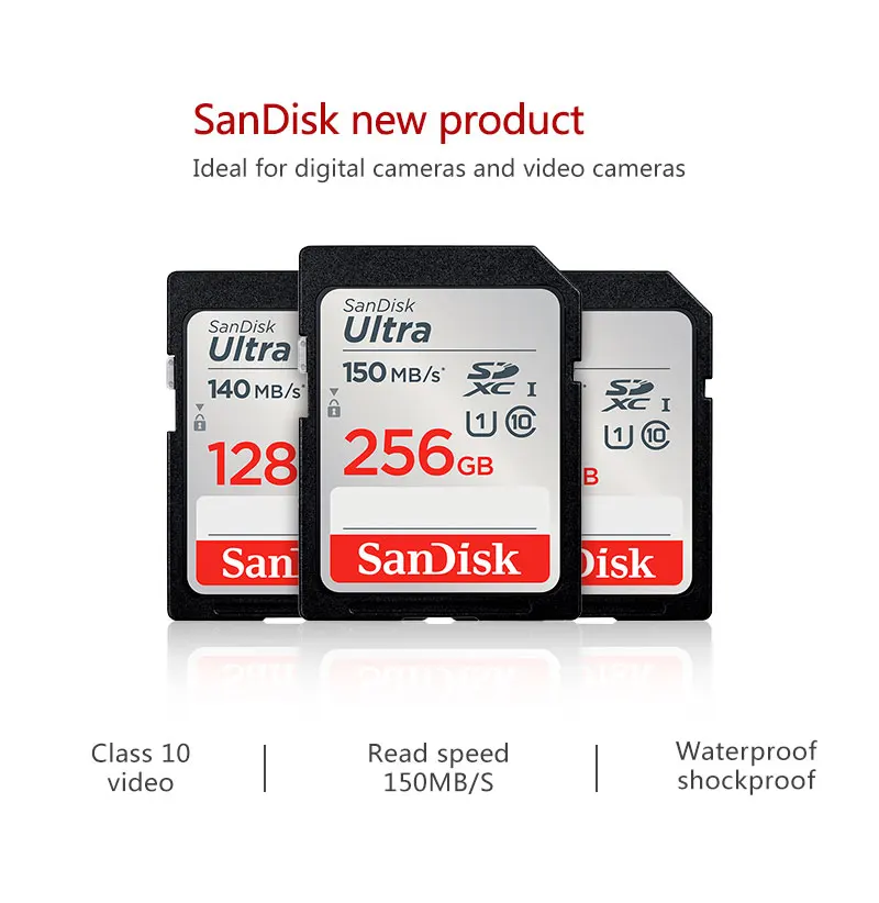 Cartão SD SanDisk Ultra SDHC SDXC C10, Max 120 Mbps: 32GB - 64GB - 128GB - 256GB - 512GB Cartão SD SanDisk Ultra SDHC SDXC C10, Max 120 Mbps: 32GB - 64GB - 128GB - 256GB - 512GB