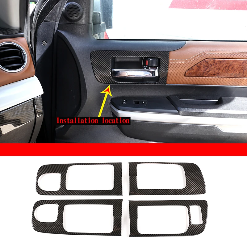 For Toyota Tundra 2014- 2021 Car Interior ABS Carbon Fiber Inner Door Handle Frame Decoration Sticker Modification Accessories
For Toyota Tundra 2014- 2021 Car Interior ABS Carbon Fiber Inner Door Handle Frame Decoration Sticker Modification Accessories