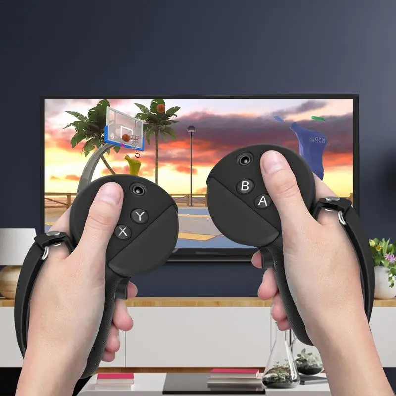 Soft Silicone Protective Cover For MetaQuest Pro VR Controller Handle Adjustable Knuckle Strap For Oculus Pro Smart Accessories 
Soft Silicone Protective Cover For MetaQuest Pro VR Controller Handle Adjustable Knuckle Strap For Oculus Pro Smart Accessories