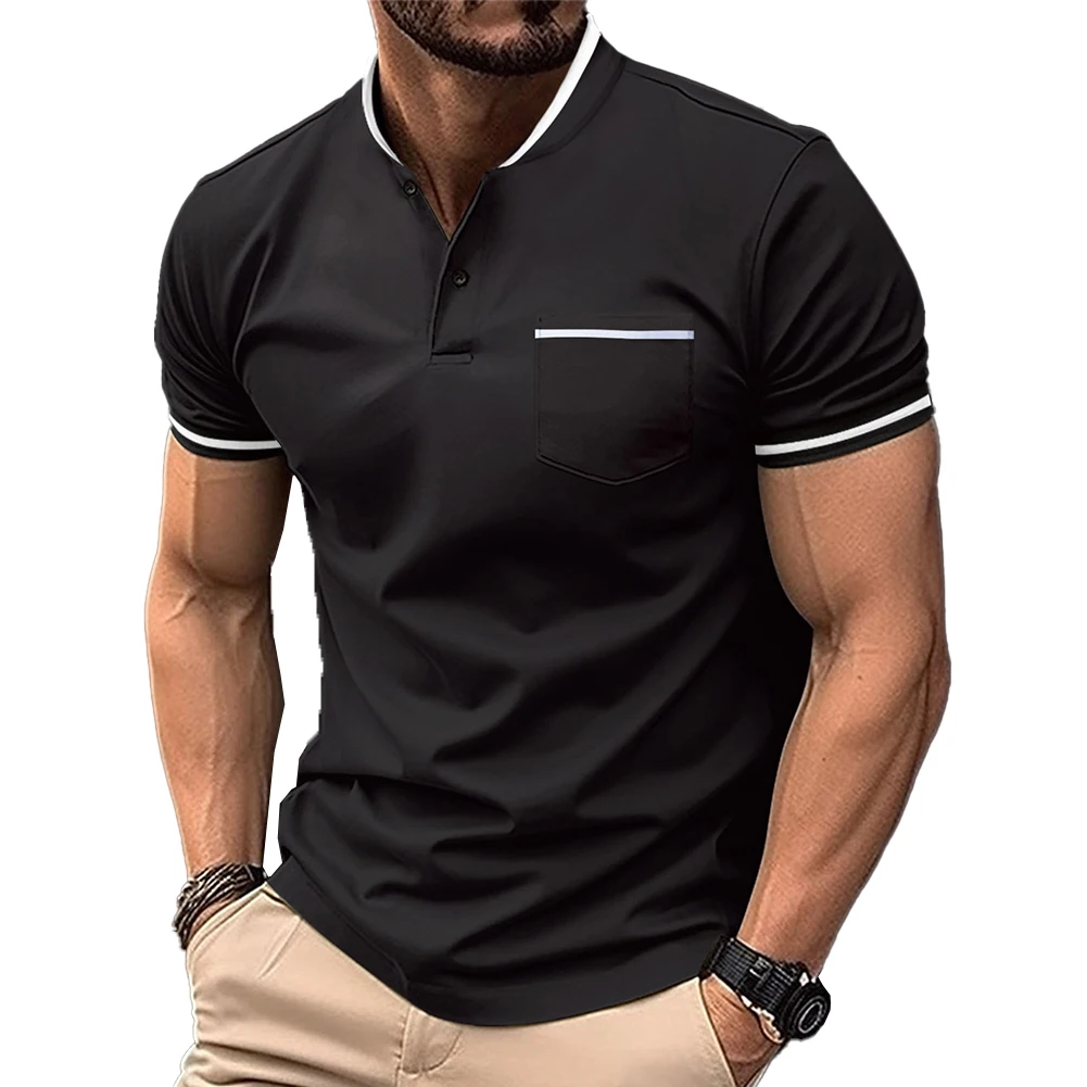 T Shirt Sports Short Daily Holiday Striped Tee V Neck 1pcs Button M-3XL Polyester Short Sleeve Stand Collar Men
T Shirt Sports Short Daily Holiday Striped Tee V Neck 1pcs Button M-3XL Polyester Short Sleeve Stand Collar Men