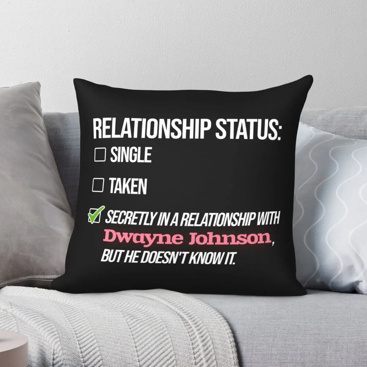 Relationship With Dwayne Johnson Pillowcase Polyester Linen Velvet Printed Zip Decor Room Cushion Cover
Relationship With Dwayne Johnson Pillowcase Polyester Linen Velvet Printed Zip Decor Room Cushion Cover