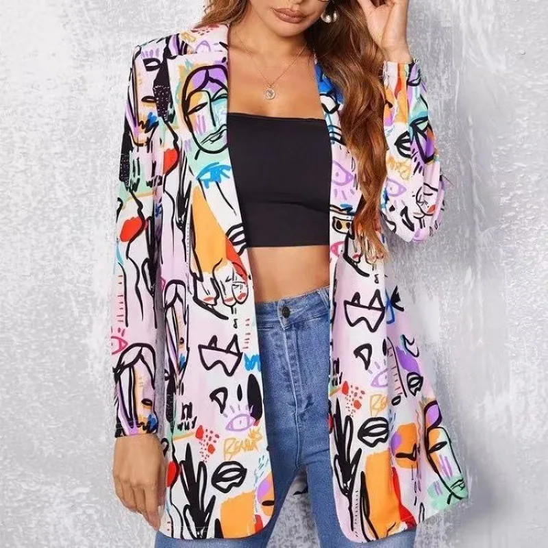 Long Sleeve Printing Blazers Geometric Loose Casual Office Lady Simplicity Temperament Autumn Thin 2023 New Women's Clothing
Long Sleeve Printing Blazers Geometric Loose Casual Office Lady Simplicity Temperament Autumn Thin 2023 New Women's Clothing