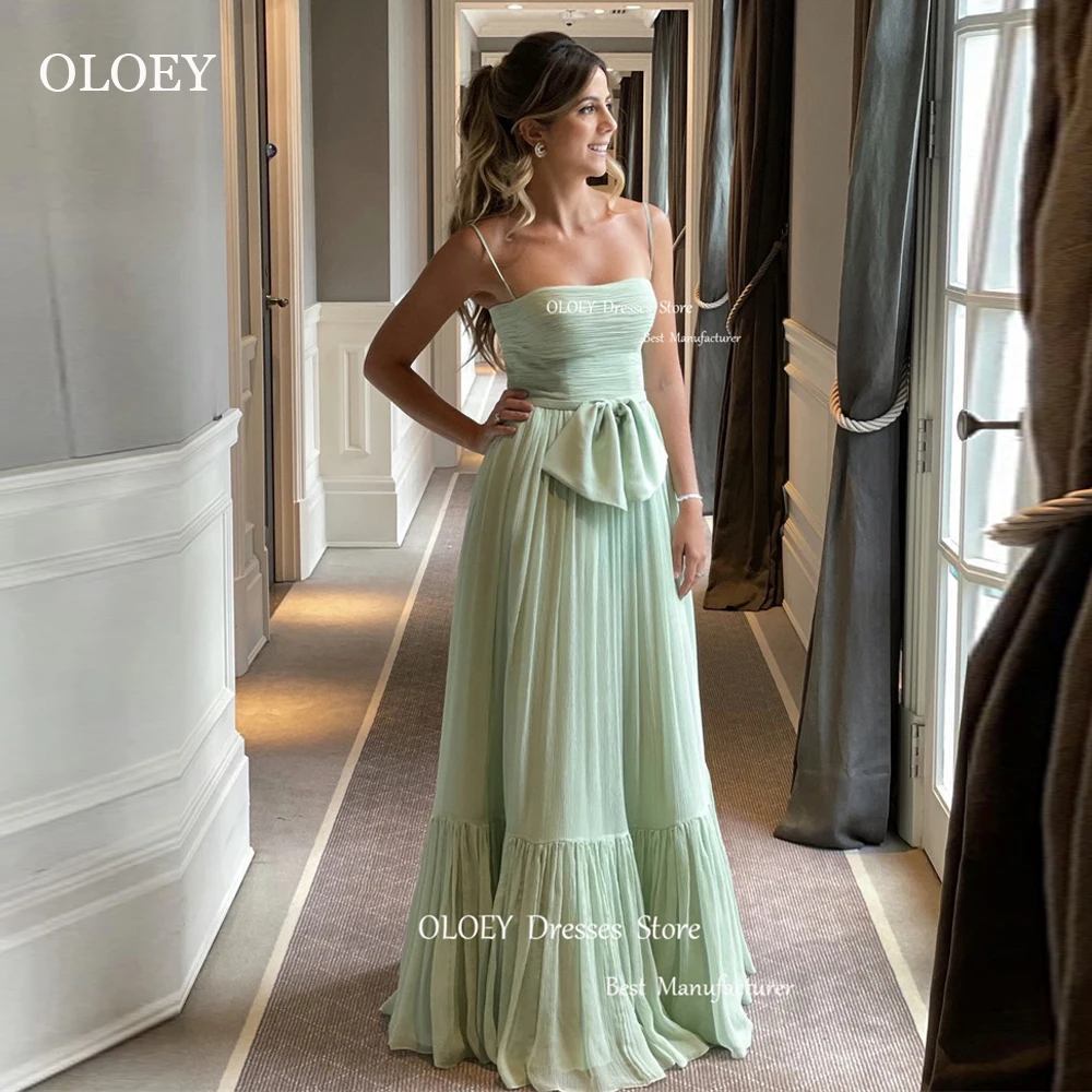 OLOEY Spagetti Straps A Line Pale Green Long Prom Dresses For Women Vintage Evening Gowns Formal Party Dress Vestido de noche
OLOEY Spagetti Straps A Line Pale Green Long Prom Dresses For Women Vintage Evening Gowns Formal Party Dress Vestido de noche