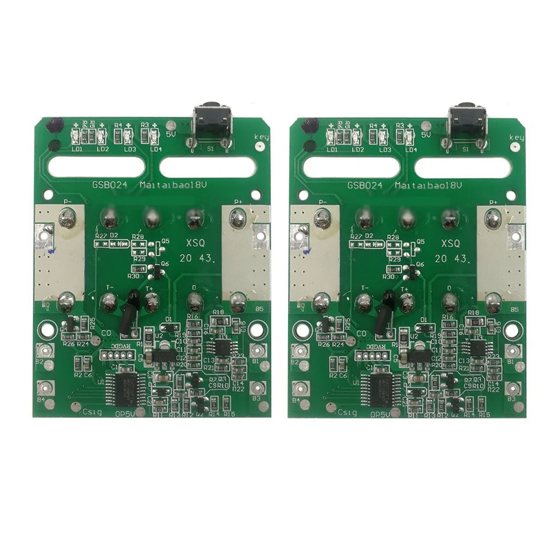 2Pcs Li-Ion Battery Charging Protection Circuit Board PCB Board for Metabo 18V Lithium Battery Rack
2Pcs Li-Ion Battery Charging Protection Circuit Board PCB Board for Metabo 18V Lithium Battery Rack