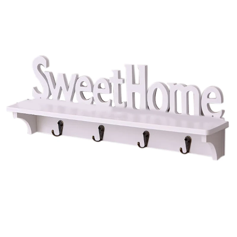 HOT SALE 1Pc 4 Hooks Shelves Hat Key Holders Sweet Home Words Storage Shelf Hanging Hooks Wall Mounted Rack Home Storage Holder
HOT SALE 1Pc 4 Hooks Shelves Hat Key Holders Sweet Home Words Storage Shelf Hanging Hooks Wall Mounted Rack Home Storage Holder