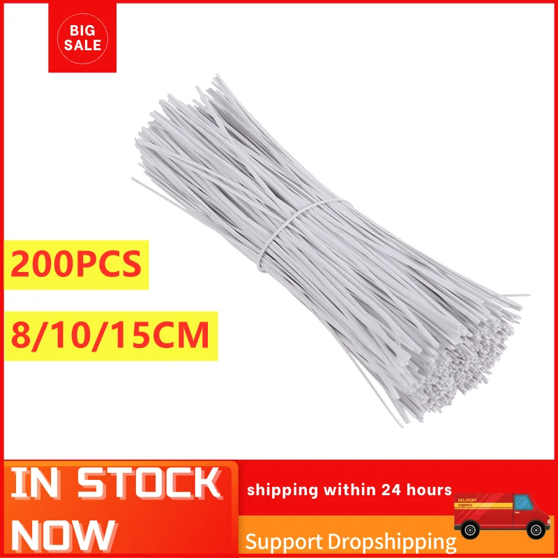 200pcs 15x0.2cm Flat mouth Plastic Coated Iron Wire Twist Ties Cable Wrap Bonsai tied silk Galvanized Organizer Ties (White)
200pcs 15x0.2cm Flat mouth Plastic Coated Iron Wire Twist Ties Cable Wrap Bonsai tied silk Galvanized Organizer Ties (White)