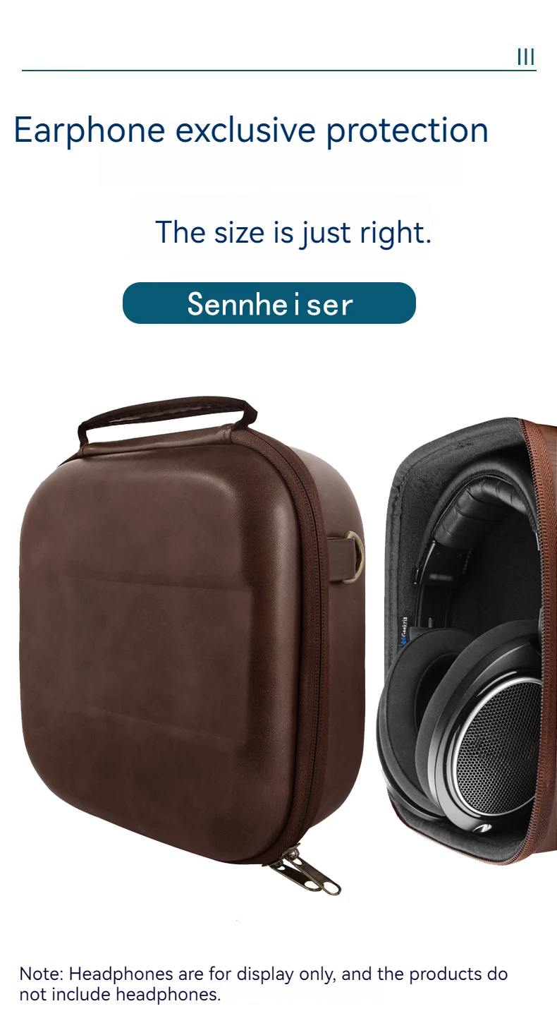 Headphones Case Pouch For Sennheiser HD 600 599 598 Hard Portable Bluetooth Earphone Headset Bag For Accessories Storage Headphones Case Pouch For Sennheiser HD 600 599 598 Hard Portable Bluetooth Earphone Headset Bag For Accessories Storage