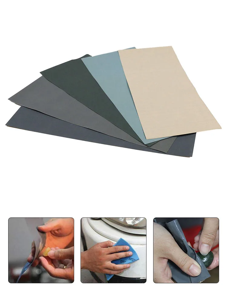 5pcs Dry Wet Sandpaper Sand Paper Waterproof For Processing Paints Varnishes Filler Car Repair Body Painting 2000 To 7000
5pcs Dry Wet Sandpaper Sand Paper Waterproof For Processing Paints Varnishes Filler Car Repair Body Painting 2000 To 7000