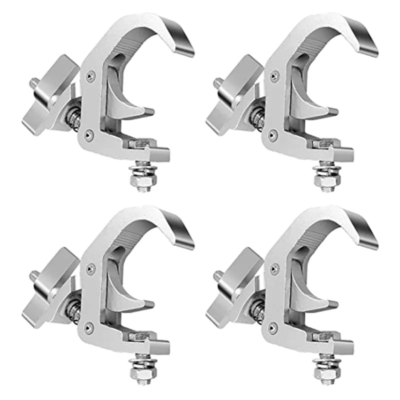 

4Packstage Lighting Clip Hook, Aluminum Alloy Professional Rack Clamp, for Moving the Head Stage Stage Lighting Fixtures