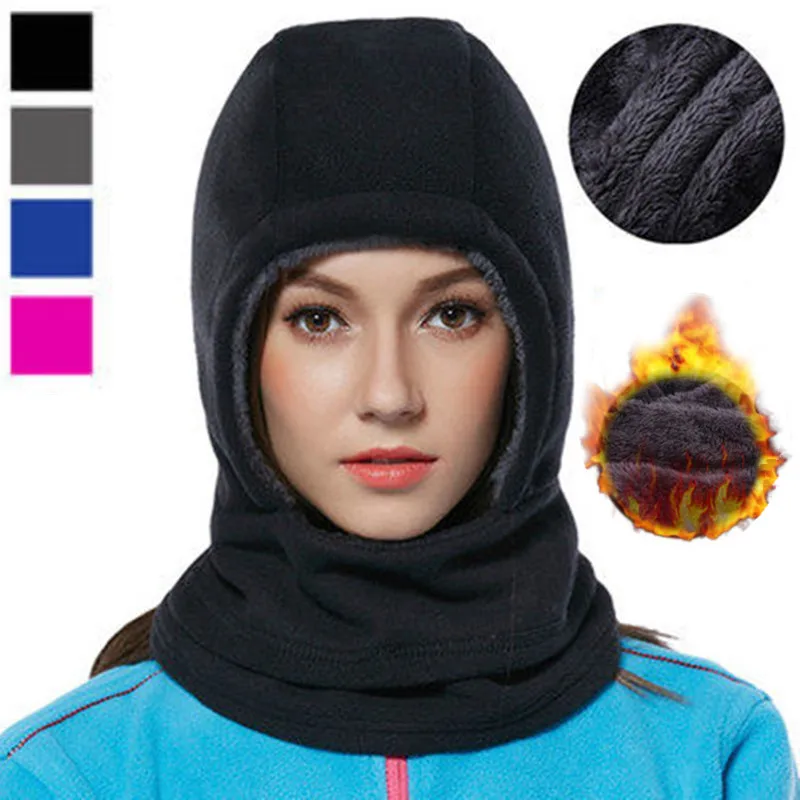 

2022 Winter Hat for Men Women Fleece Scarf Beanie Neck Warmer Thick Hiking Running Cycling Cap Ski Mask Hood Earmuffs Windproof