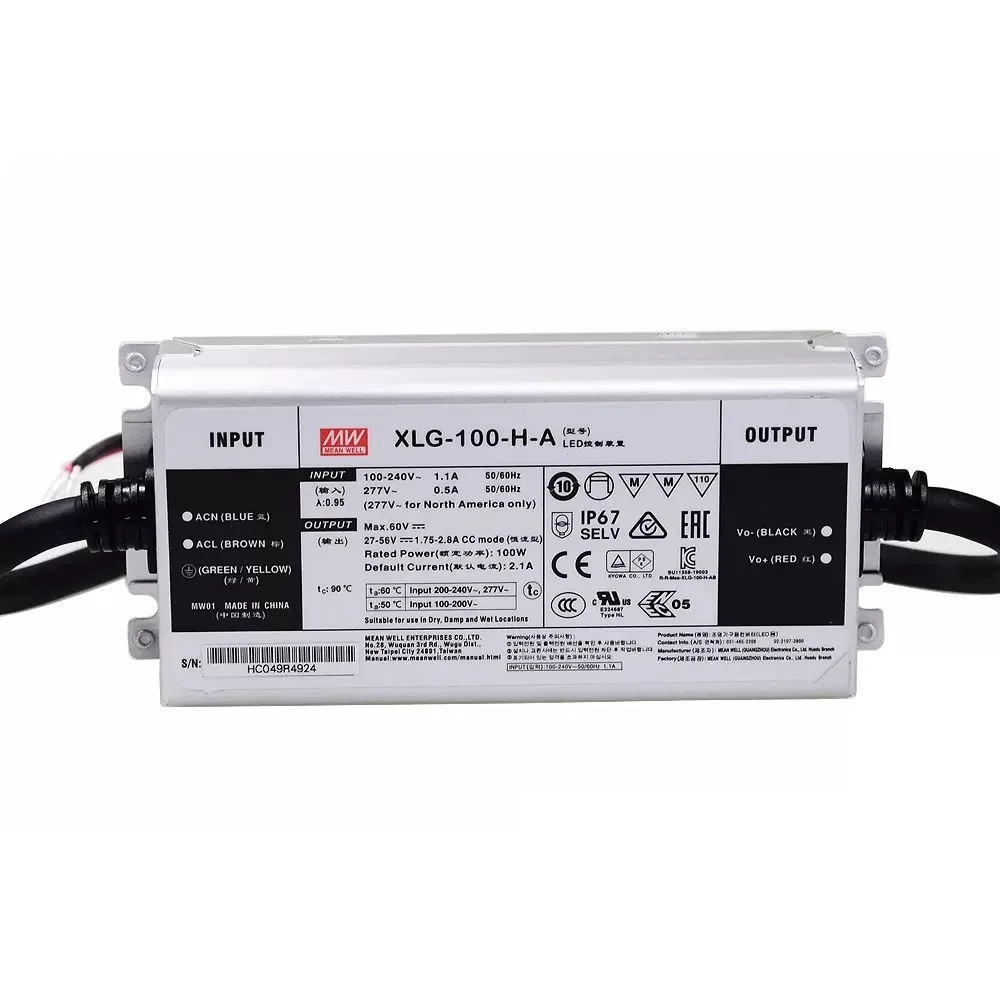 MEAN WELL Источник питания XLG-100-12/24-A/AB L/H типа, Постоянная мощность, регулируемый ток, для использования вне помещений, водонепроницаемый с PFC
MEAN WELL Источник питания XLG-100-12/24-A/AB L/H типа, Постоянная мощность, регулируемый ток, для использования вне помещений, водонепроницаемый с PFC