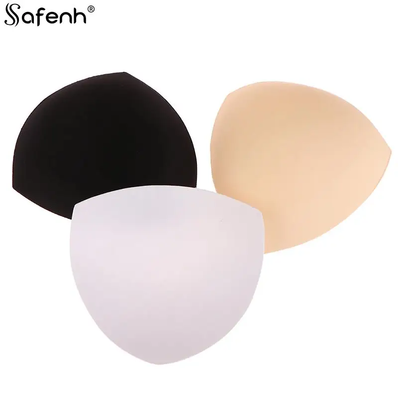 

1Pair Triangle Sponge Bra Pads Push Up Breast Enhancer Removeable Bra Padding Inserts Cups For Swimsuit Bikini Padding Intimates