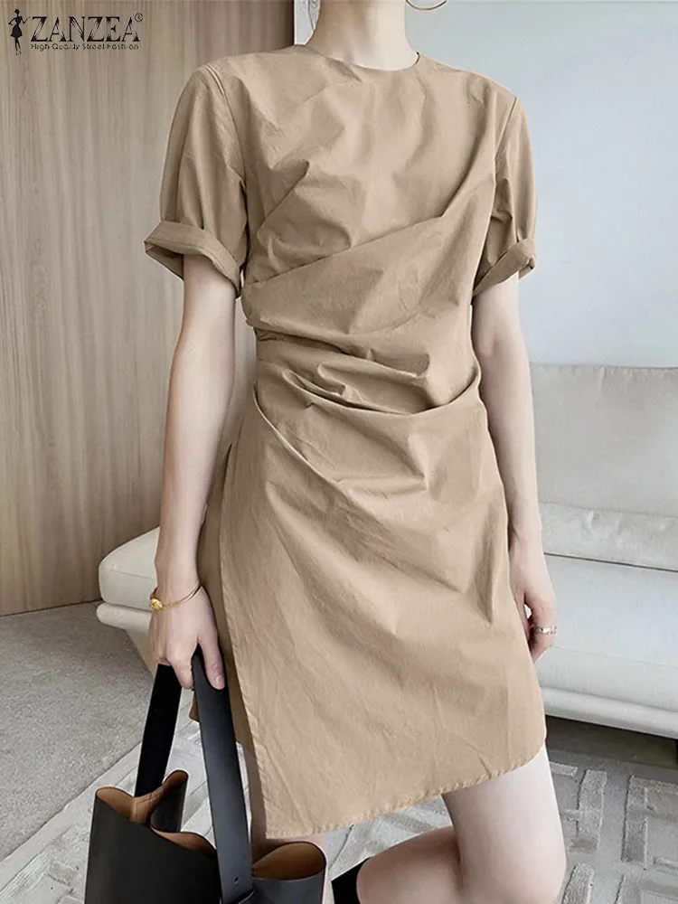 ZANZEA Summer Fashion Holiday Dress Woman Half Sleeve O-Neck Sundress Casual Knee Length Robe Ladies OL Work Vestidos Oversized
ZANZEA Summer Fashion Holiday Dress Woman Half Sleeve O-Neck Sundress Casual Knee Length Robe Ladies OL Work Vestidos Oversized
