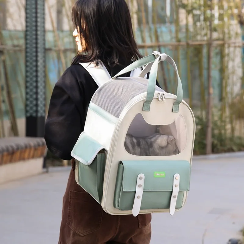 

Pet Cat Carrier Bag Cat Backpack Breathable Portable For Cats Small Dogs Carrying Pet Supplies Outdoor Travel Backpack