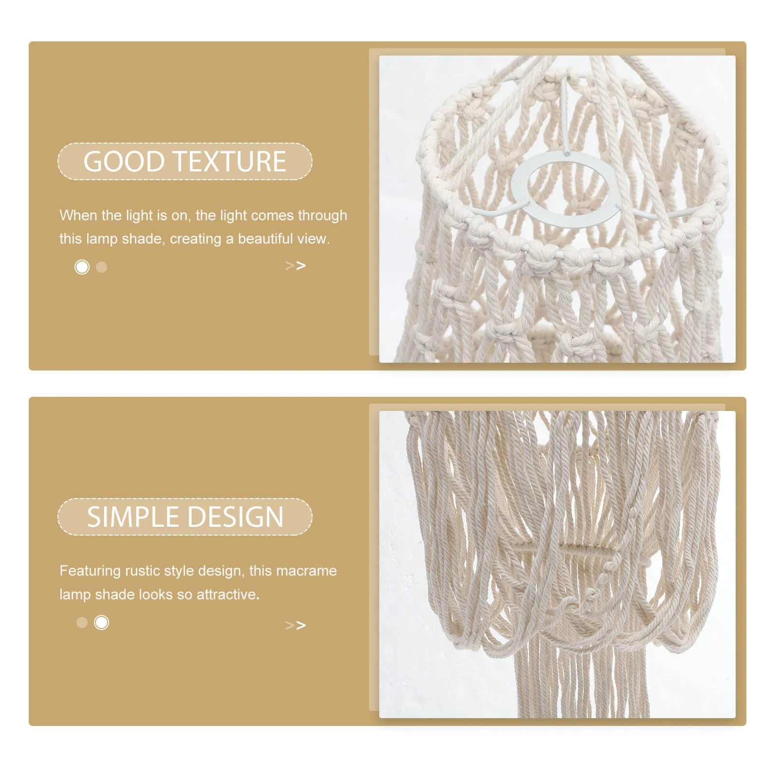 Cotton Rope Macrame Hanging Lampshade - Handmade Boho Ceiling Light Cover 1 S0e4c7ff233a843cabaecc3d66ce51e78a
