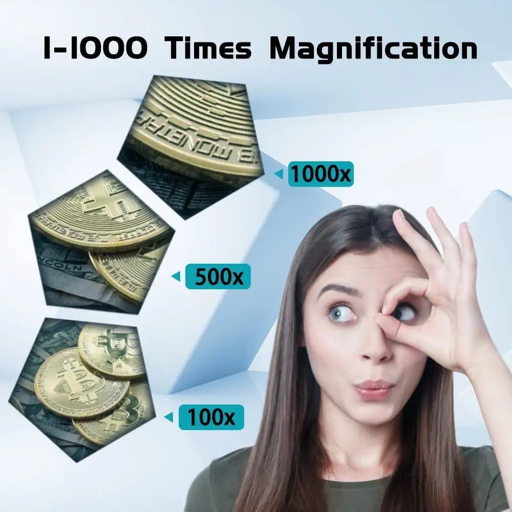 1-1000X Magnification Zoom Wireless USB Stereo LCD Digital Microscope,4.3'' 1080P 10 Megapixels HD Screen Camera Video Recorder 15 1-1000X Magnification Zoom Wireless USB Stereo LCD Digital Microscope,4.3'' 1080P 10 Megapixels HD Screen Camera Video Recorder 9