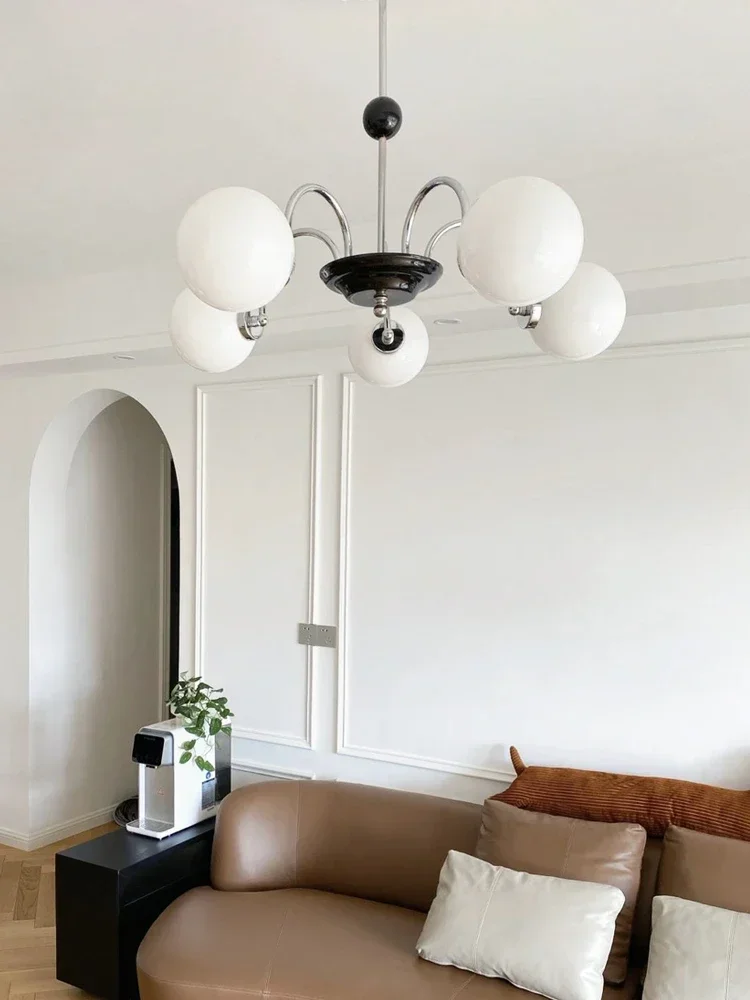 

Living room chandelier French medieval vintage Bauhaus restaurant bedroom Nordic silent wind online celebrity magic bean lamps