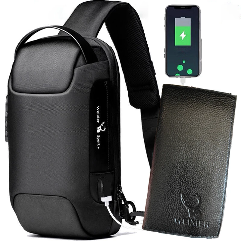 Multifunction Anti-theft Men's Waterproof USB Oxford Crossbody Bag Shoulder Sling Bag Short Travel Messenger Chest Pack for Male
Multifunction Anti-theft Men's Waterproof USB Oxford Crossbody Bag Shoulder Sling Bag Short Travel Messenger Chest Pack for Male
