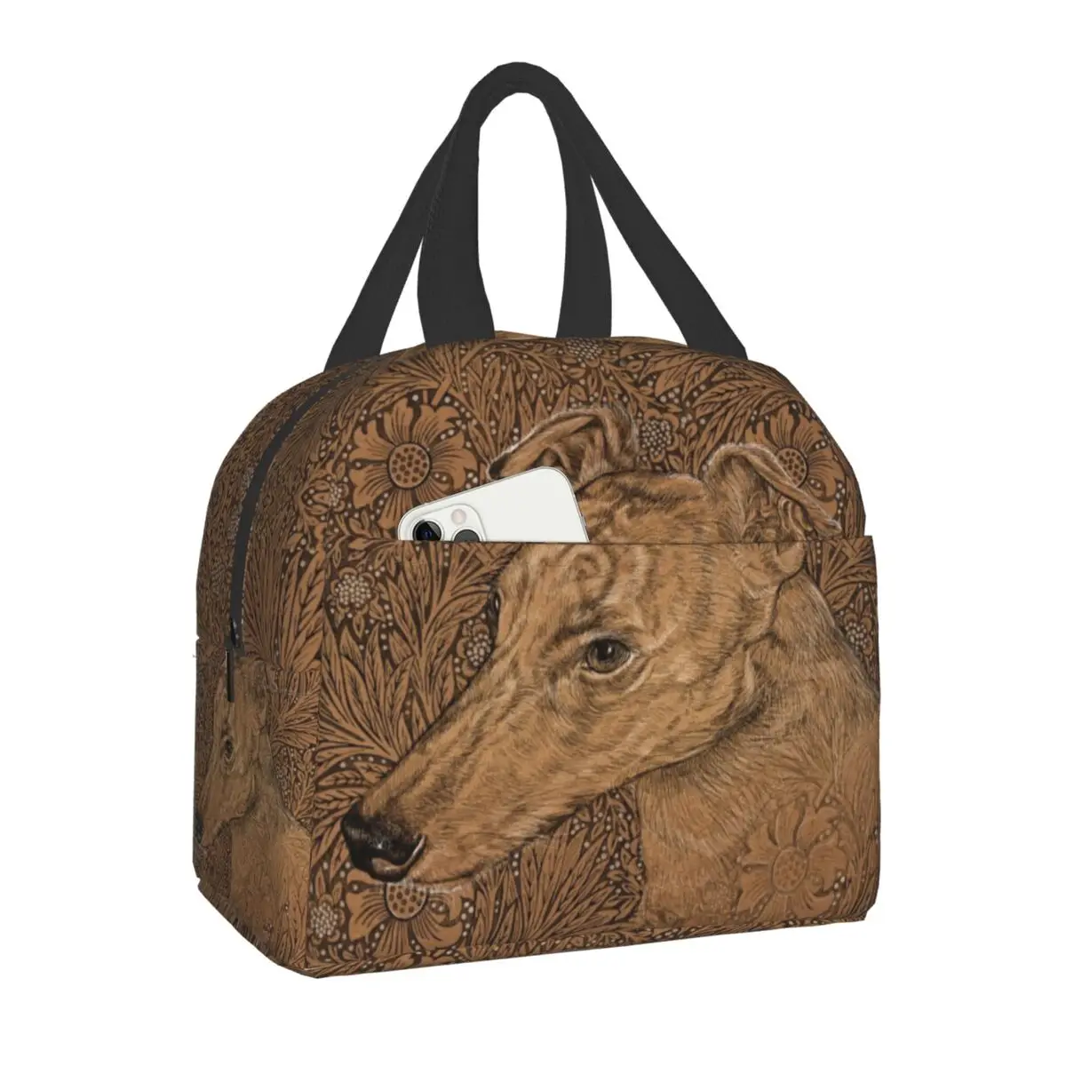 Greyhound On William Morris Marigolds Insulated Lunch Bag for Women Whippet Dog Cooler Thermal Lunch Box Beach Camping Picnic
Greyhound On William Morris Marigolds Insulated Lunch Bag for Women Whippet Dog Cooler Thermal Lunch Box Beach Camping Picnic