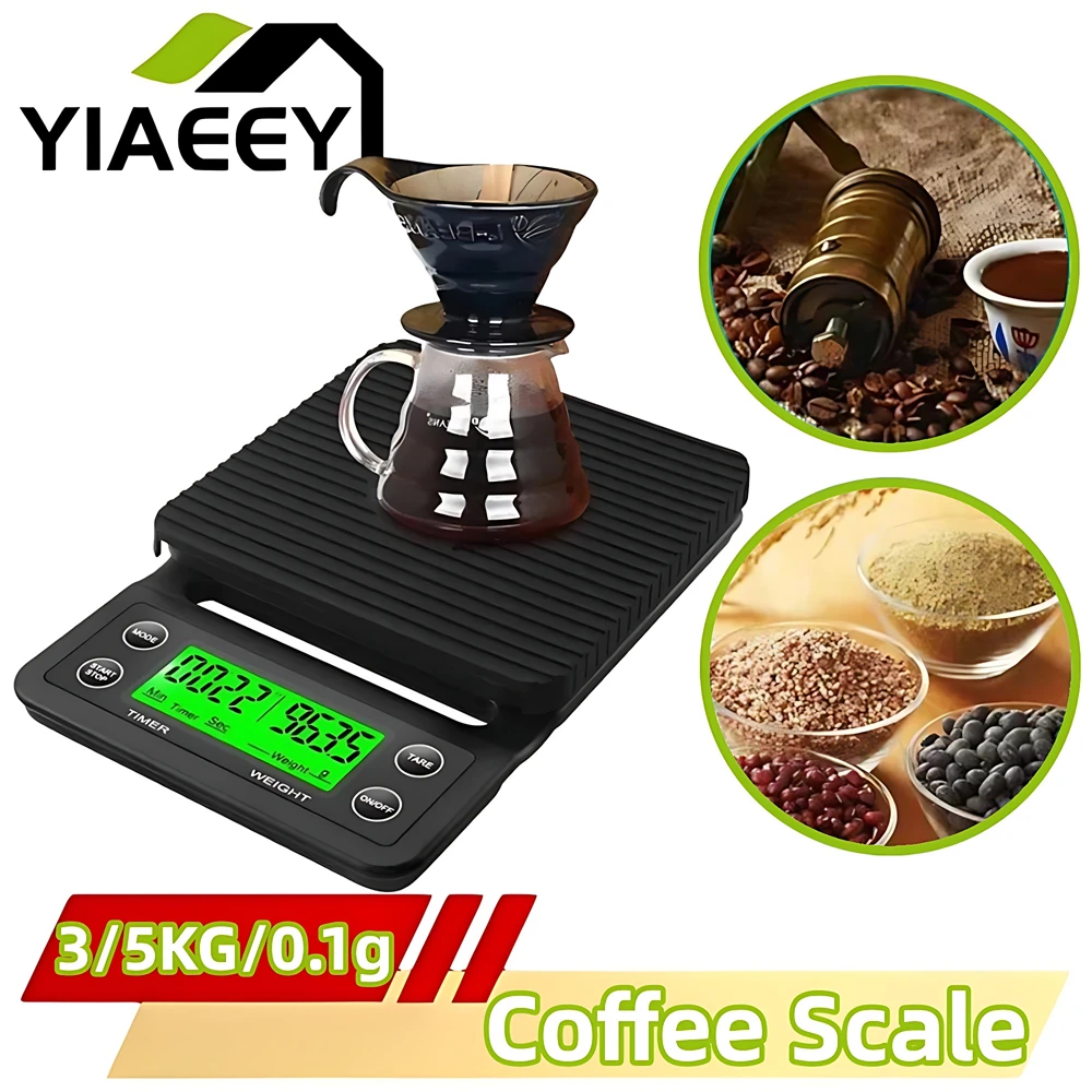 3/5kg-0.1g High Precision Coffee Scale with Timer Multi-functional Kitchen Scales Food Scale LCD Electronic Digital Scales
3/5kg-0.1g High Precision Coffee Scale with Timer Multi-functional Kitchen Scales Food Scale LCD Electronic Digital Scales