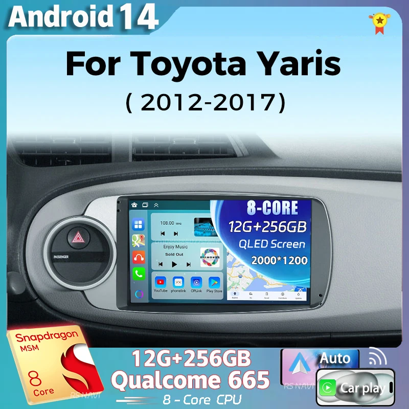 Android 14 For Toyota Yaris 2012 2013 2014 2015 2016 2017 2K QLED Android Car Radio Multimedia Video Player GPS Stereo CarPlay
Android 14 For Toyota Yaris 2012 2013 2014 2015 2016 2017 2K QLED Android Car Radio Multimedia Video Player GPS Stereo CarPlay