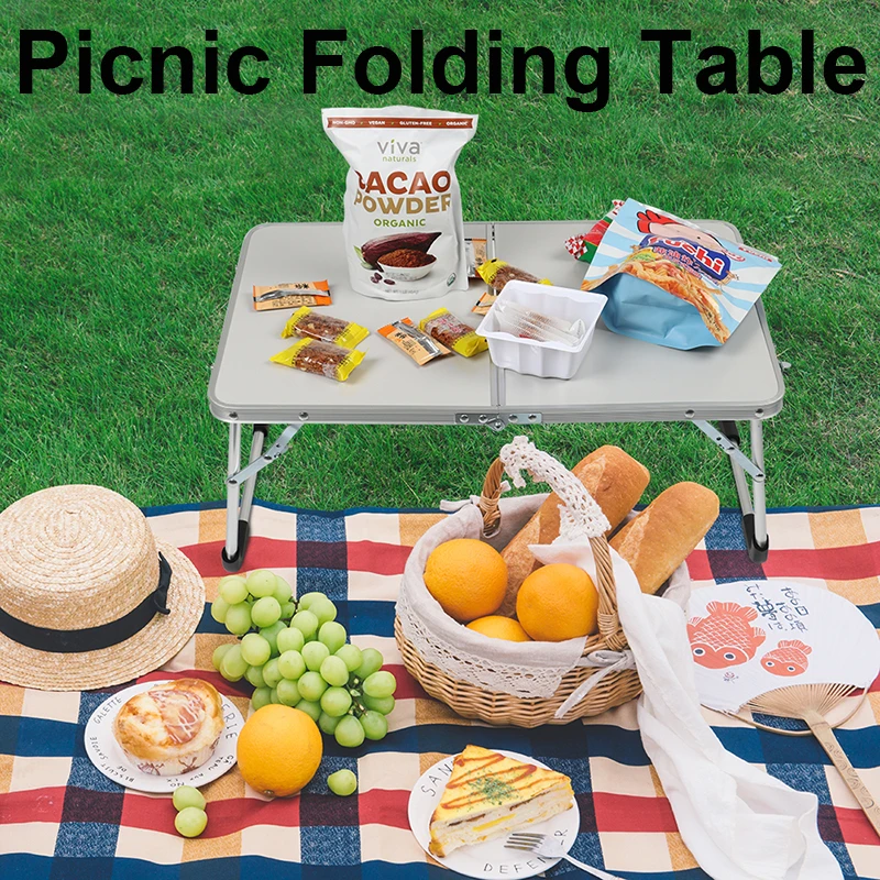 

Aluminium Computer Desk Bed Desk Portable Foldable Desk Outdoor Camping Table Home Barbecue Climbing Picnic Folding Tables