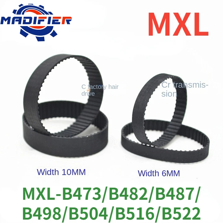 

GKTOOLS MXL Synchronous Timing belt B473MXL/B482MXL/B487MXL/B498MXL/ B504MXL/B516MXL/B522MXL Width6/10mm