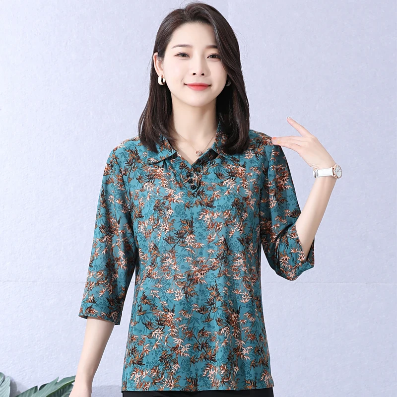 Middle Age Womens Tops and Blouses Summer 2023 Thin Loose Breathable Elegant Casual Shirts Woman Summer Vintage Clothes
Middle Age Womens Tops and Blouses Summer 2023 Thin Loose Breathable Elegant Casual Shirts Woman Summer Vintage Clothes