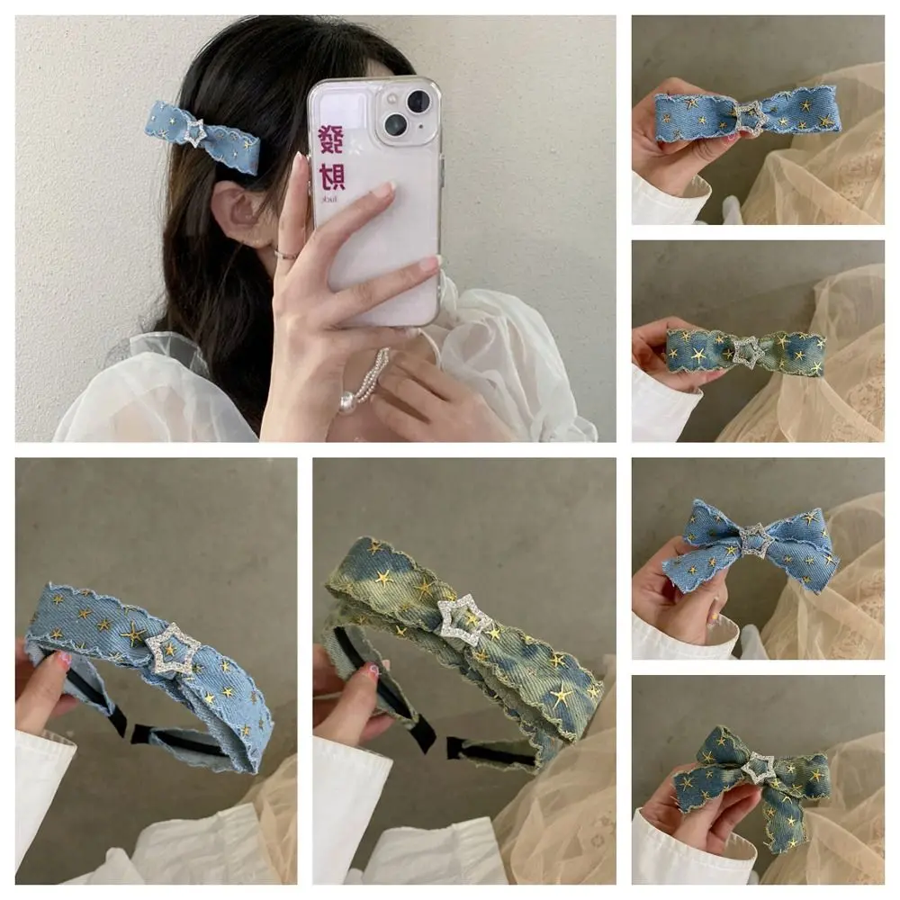 Star Hair Clips Hair Band Crystal Denim Hair Accessories Bowknot Bow Headbands for Women Children
Star Hair Clips Hair Band Crystal Denim Hair Accessories Bowknot Bow Headbands for Women Children