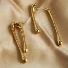 Fashion Geometric Drop Earrings For Women Hot Selling Party Wedding Gold Color Sliver Color Earring Jewelry Gifts
