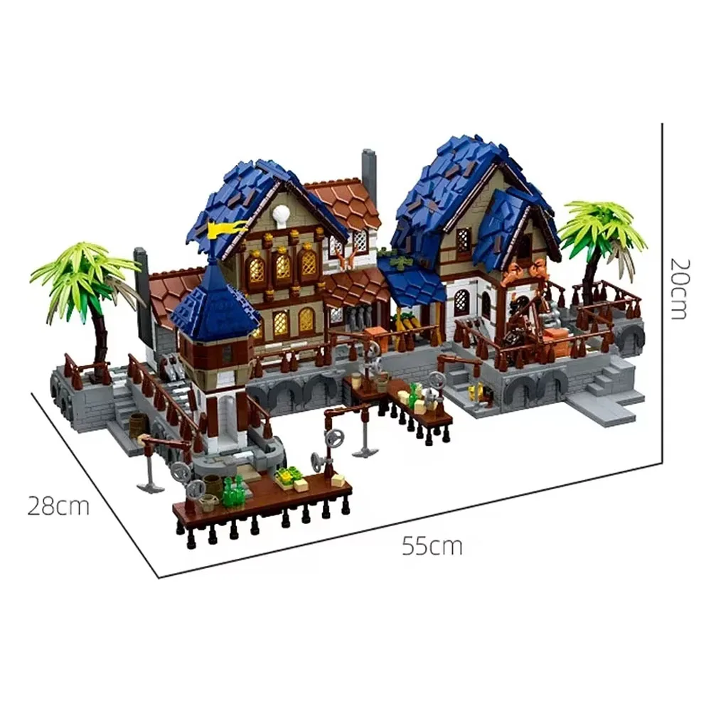 Creative IDEAS N STOCK 89152 Moc Medieval City Tavern View Construction Blocks Modular Building Adult Model Toys for Gift Set Creative IDEAS N STOCK 89152 Moc Medieval City Tavern View Construction Blocks Modular Building Adult Model Toys for Gift Set
