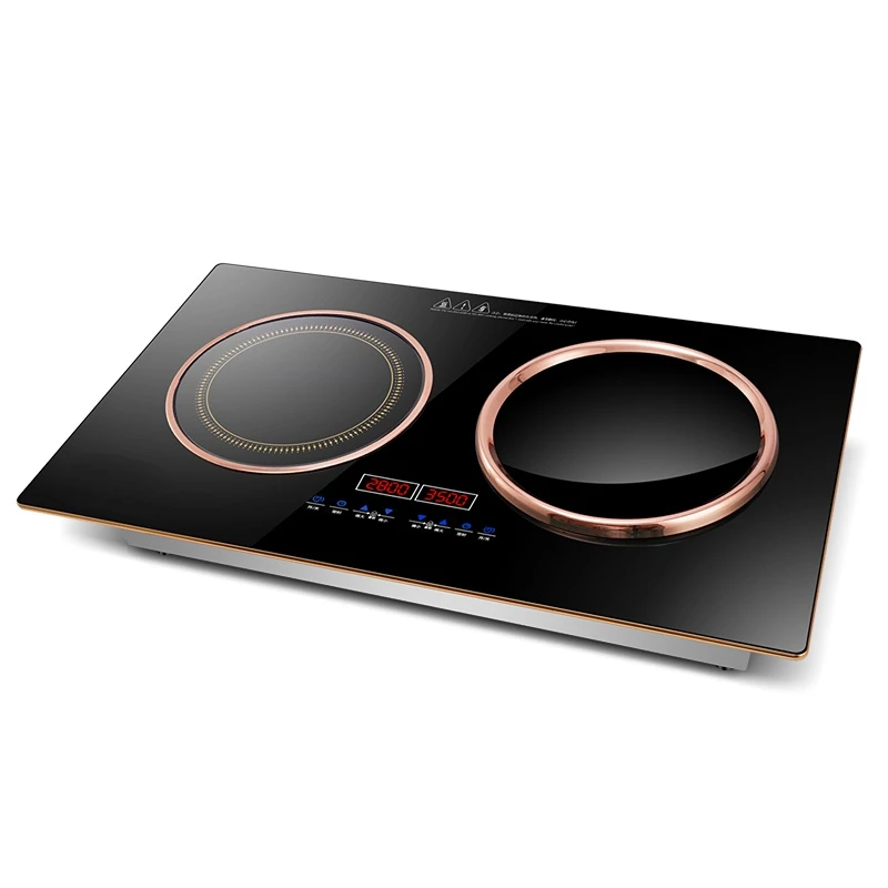 

Embedded Induction Cooker High Power Double Burner Embedded Electric Ceramic Stove Household Desktop Concave Stir-Fry