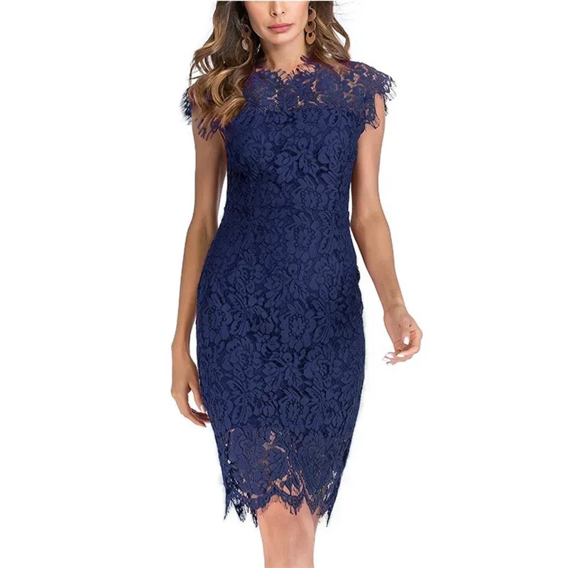 Elegant Ladies Bodycon Lace Dress Summer Flower Crochet Sexy Slim Evening Party Dresses Formal Female Solid Color Mini Vestidos
Elegant Ladies Bodycon Lace Dress Summer Flower Crochet Sexy Slim Evening Party Dresses Formal Female Solid Color Mini Vestidos