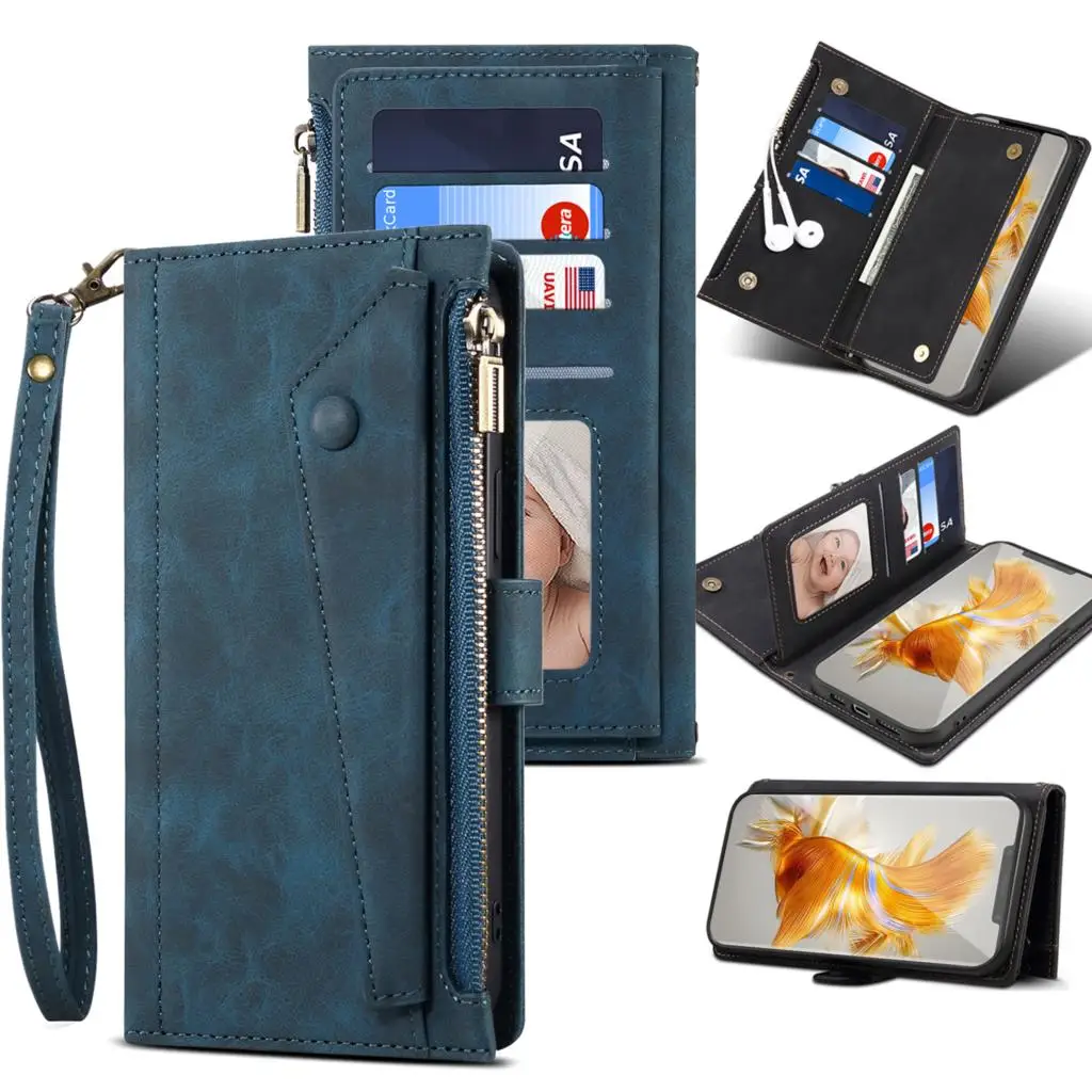 New 9 Cards Zipper Flip Leather Case For Huawei Mate 50 Pro Wallet Book Mobile Phone Case With Free Rope for Mate50E Capa
New 9 Cards Zipper Flip Leather Case For Huawei Mate 50 Pro Wallet Book Mobile Phone Case With Free Rope for Mate50E Capa