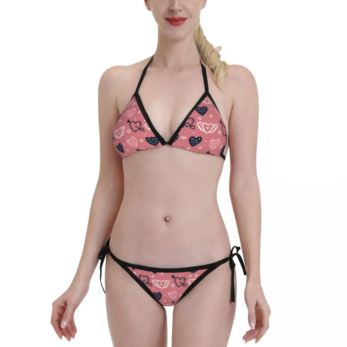 Valentines Pink Hearts Gifts Sexy Wear Bikini Sets New Swimsuit Female Bandage Bathing Suit Beach Wear
Valentines Pink Hearts Gifts Sexy Wear Bikini Sets New Swimsuit Female Bandage Bathing Suit Beach Wear