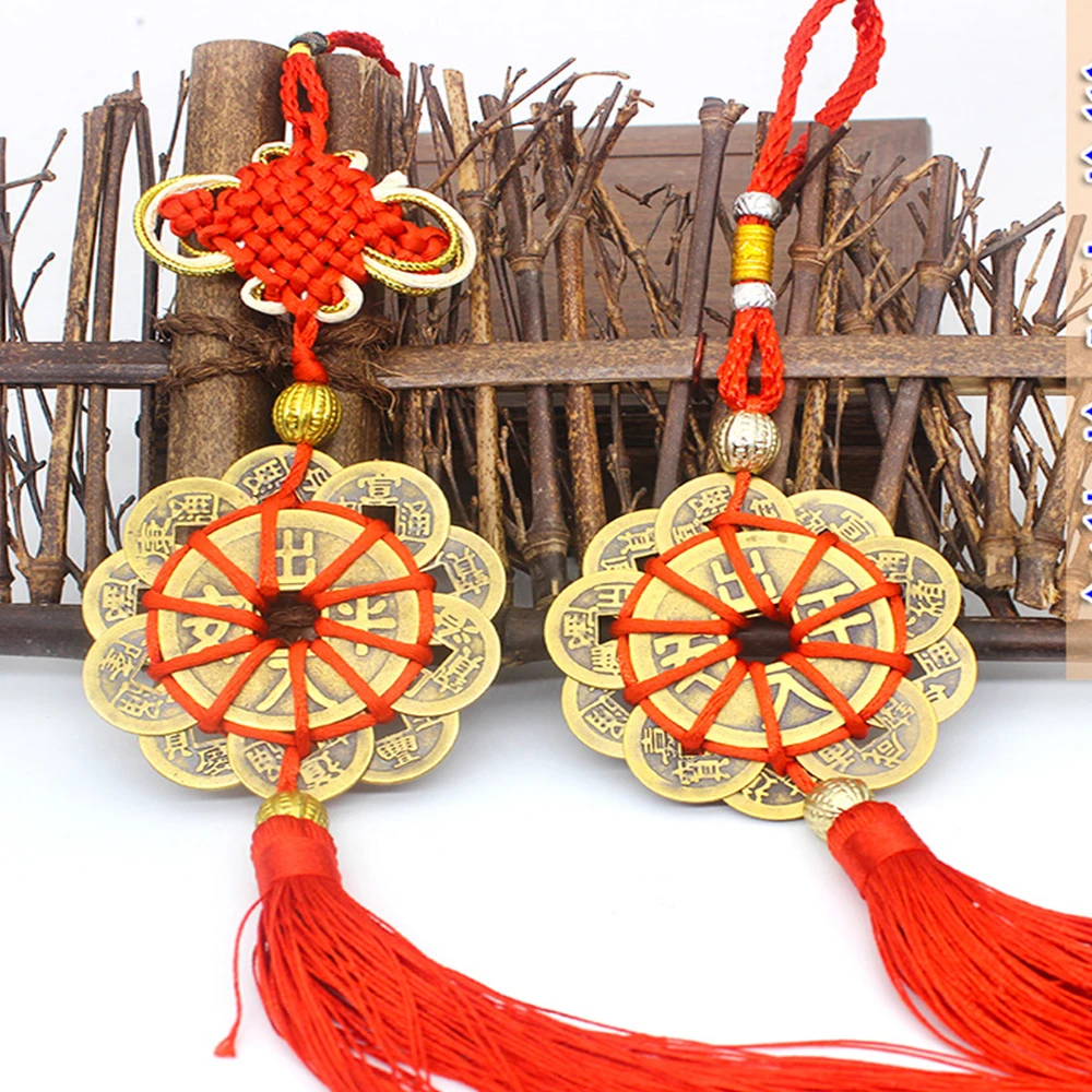 Traditional Red Chinese Knot Emperor Copper Coins Pendant Charms Fortune Wealth Health Lucky Car Hanging Ornaments Home Decor
Traditional Red Chinese Knot Emperor Copper Coins Pendant Charms Fortune Wealth Health Lucky Car Hanging Ornaments Home Decor