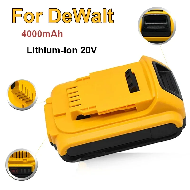 For DeWalt Lithium Power Tool Rechargeable 20V Battery DCB200 Li-Ion 4.0Ah Screwdriver Batteries for DCB181 DCB182 DCB180 DCB201
For DeWalt Lithium Power Tool Rechargeable 20V Battery DCB200 Li-Ion 4.0Ah Screwdriver Batteries for DCB181 DCB182 DCB180 DCB201