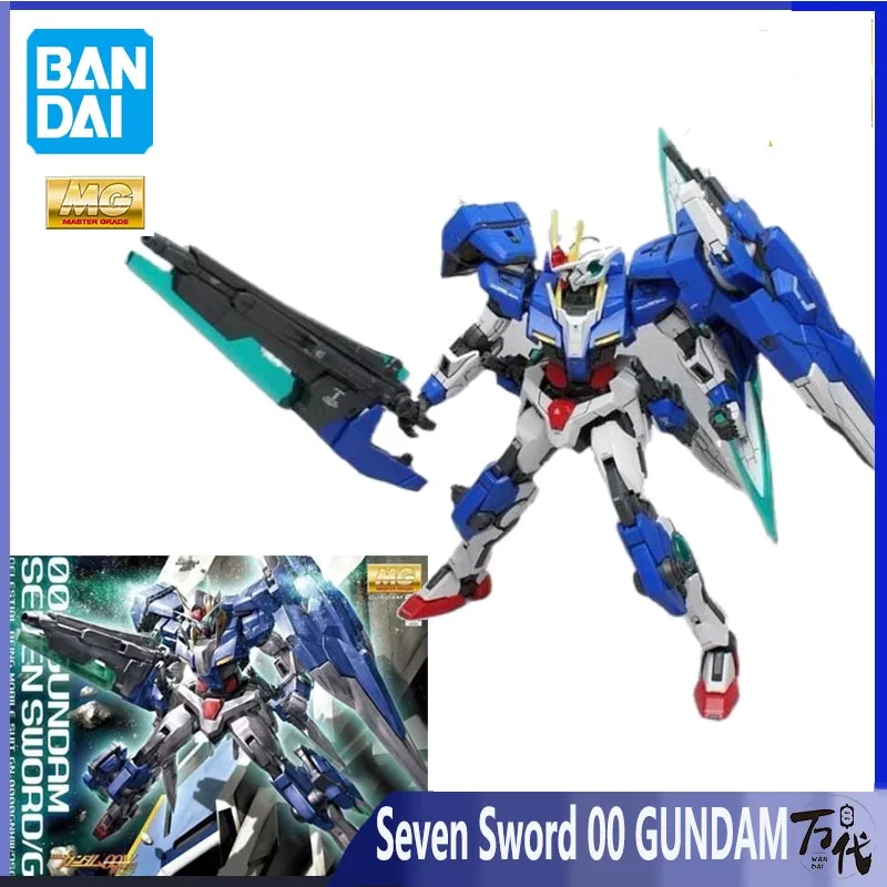 

Original Bandai Gundam Model Kit Anime Figure Seven Sword 00 GUNDAM MG Action Figures Collectible Ornaments Toys Gifts for Kids