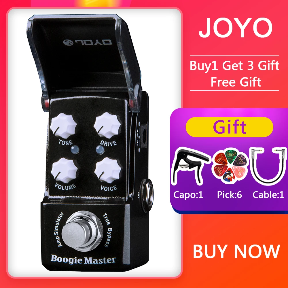 

JOYO JF-309 Boogie Master Amplifier Simulator Guitar Effect Pedal Modern Rock Metal Sounds Overdrive Pedal Effect True Bypass